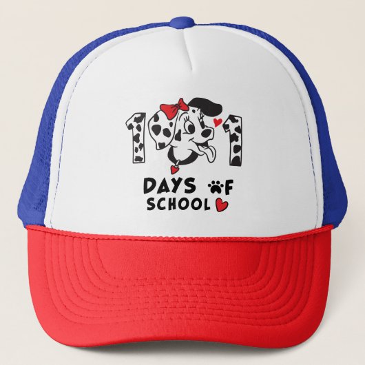 Casquette 101 Jours D'École Chien Dalmatien drôle (Devant)