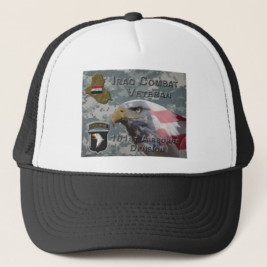Casquette 101e Division aéroportée Irak Vétéran de combat (Devant)