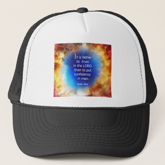 Casquette 118:8 de psaume (Devant)