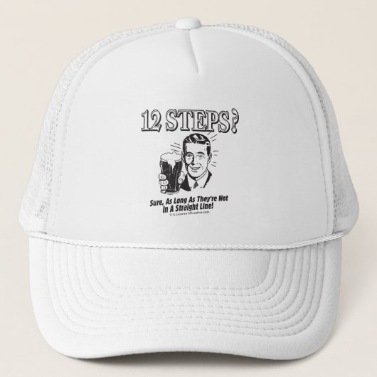 Casquette 12 Étapes : Pas Dans Une Ligne Droite (Devant)
