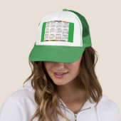 Casquette 12 mois calendrier de l'année 2025 (En situation)