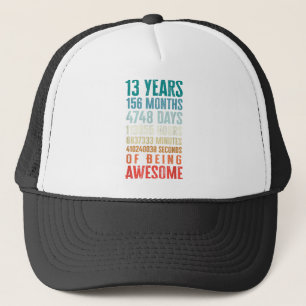 Casquette 13 Ans 156 Mois D'Être Impressionnant 13e Anniver
