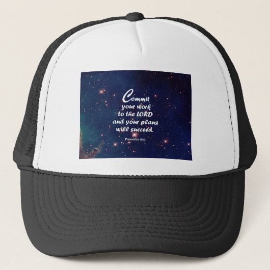 Casquette 16:3 de proverbes (Devant)