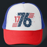 Casquette 1776, Jour de l'Indépendance, 4 juillet<br><div class="desc">En 1776,  la déclaration d'indépendance marqua la naissance de notre nation,  célébrée chaque 4 juillet. Embrassez l'esprit de liberté avec des designs captivants en rouge,  blanc et bleu vif,  ornés d'étoiles et de rayures frappantes qui symbolisent notre unité et notre force.</div>