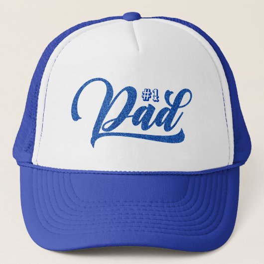 Casquette #1 Typographie bleue papa-moderne (Devant)
