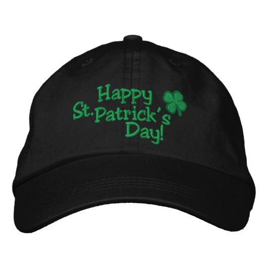 CASQUETTE 2017 du jour de St Patrick HEUREUX (Devant)