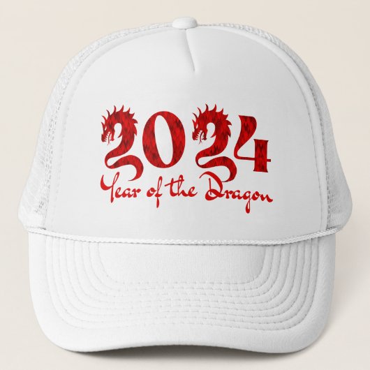 CASQUETTE 2024 ANNÉE DU DRAGON ROUGE (Devant)
