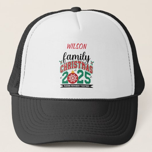 Casquette 2025 Family Name Christmas  Designs (Devant)