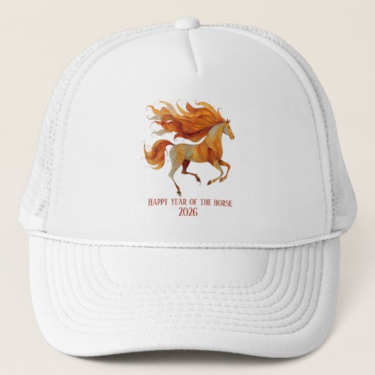 Casquette 2026 Happy Year of the Horse Design (Devant)