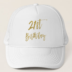 Casquette 21e anniversaire Gold Foil et chapeau de camion bl
