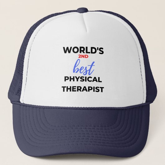 Casquette 2e meilleur physiothérapeute au monde 2 (Devant)