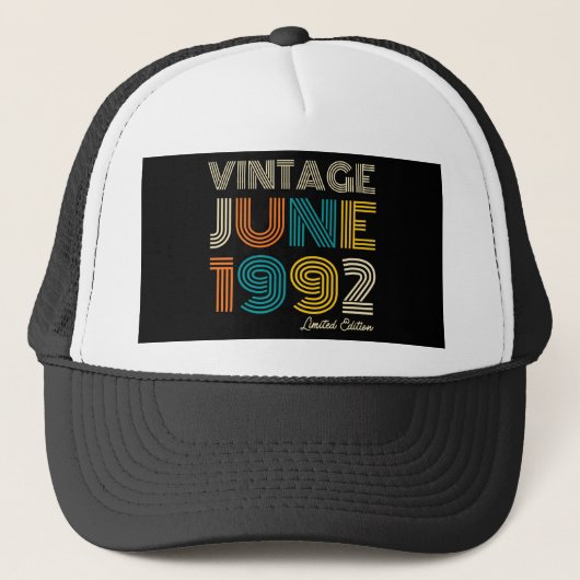 Casquette 30e anniversaire Vintage juin 1992 Edition limitée (Devant)
