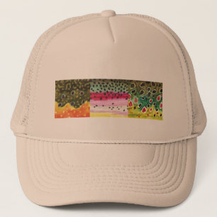 Casquette 3 Peau de truite : Brook, arc-en-ciel, Brown - Pê