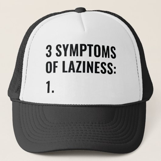 Casquette 3 Symptômes de la paresse (Devant)