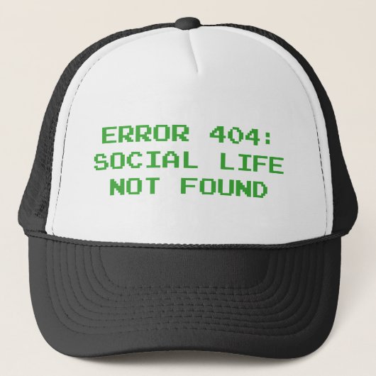 Casquette 404 Erreur : Vie sociale introuvable (Devant)