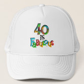 Casquette 40 est Fabuleux T-shirts et cadeaux d'anniversaire (Devant)