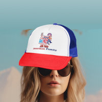 4 juillet America Independence Day Flag Nom de fam