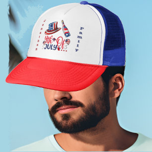 Casquette 4 juillet Balloon American Flag Famille patriotiqu