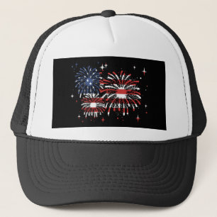 Casquette 4 juillet États-Unis Fireworks