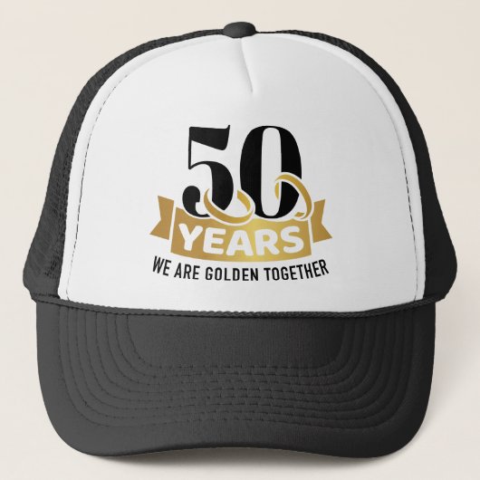 Casquette 50 ans mariage anniversaire nous dormons ensemble (Devant)