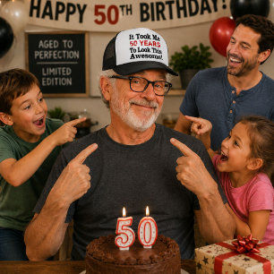 Casquette 50 Ans Pour Être Aussi Génial Drôle 50e Anniversai
