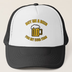 Casquette 50e anniversaire bière drôle