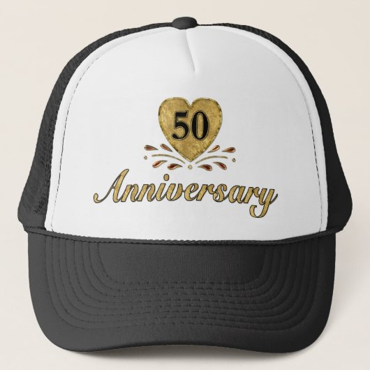 Casquette 50e anniversaire - Or (Devant)
