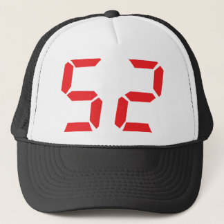 Casquette 52 52 numéro numérique du réveil rouge