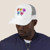 Casquette 5 Fleurs de couleur (En situation)