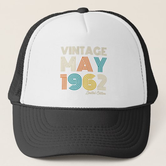 Casquette 60e anniversaire Vintage mai 1962 (Devant)