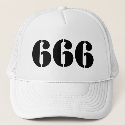 Casquette 666 (noir) (Devant)