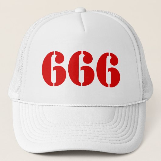 Casquette 666 (rouge) (Devant)