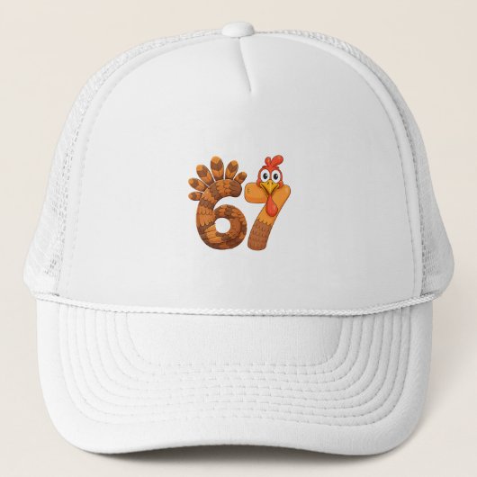 Casquette 67 dinde de thanksgiving drôle (Devant)