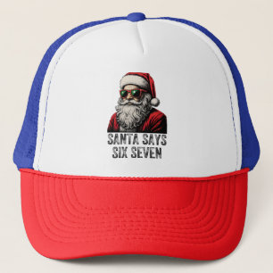Casquette 67 Meme Drôle de Père Noël dit Six Sept Noël
