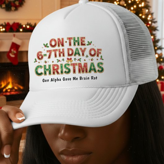 Casquette 6-7th Days of Christmas Brain Rot Funny Holiday
