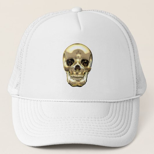 Casquette [700] Crâne humain doré (Devant)