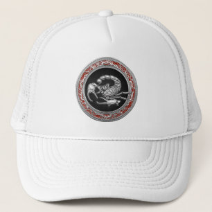 Casquette [700] Scorpion d'argent sacré sur noir
