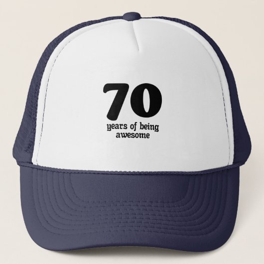 Casquette 70 ans d'être génial (Devant)