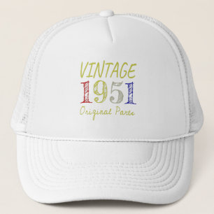 Casquette 70e anniversaire Cadeau Vintage 1951 Pièces origin