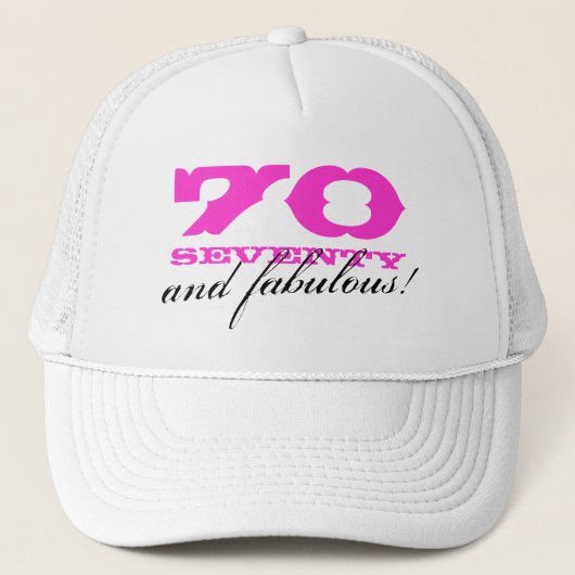 Casquette 70e anniversaire casquette| 70 et fabuleux! (Devant)