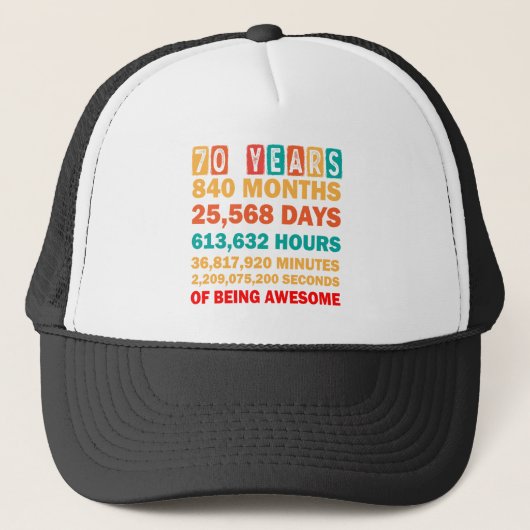 Casquette 70e Anniversaire Chemise 70 Ans Cadeaux (Devant)