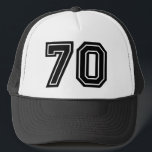 Casquette 70th Birthday Classic Black<br><div class="desc">Customized 70th Birthday Hat with classic Black Number 70</div>