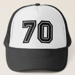 Casquette 70th Birthday Classic Black<br><div class="desc">Customized 70th Birthday Hat with classic Black Number 70</div>