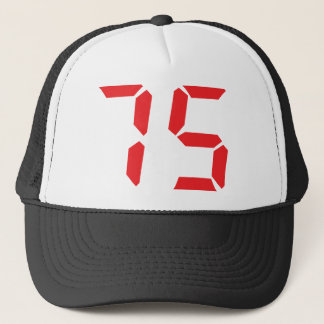 Casquette 75 75 réveil rouge numéro numérique