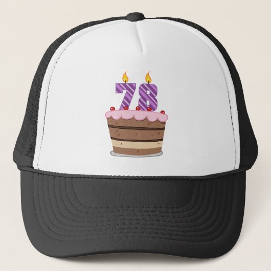 Casquette 78 ans sur le gâteau d'anniversaire (Devant)