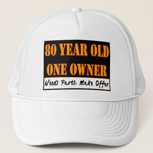 Casquette 80 ans, un propriétaire - les pièces des besoins, (Devant)