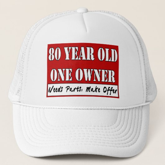 Casquette 80 ans, un propriétaire - les pièces des besoins, (Devant)