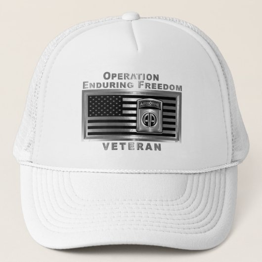 Casquette 82ème Division aéroportée Opération Enduring Freed (Devant)