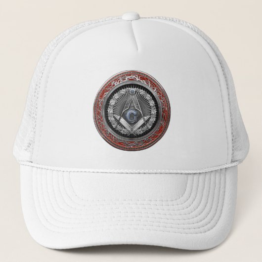 Casquette [900] Master Mason - Carré et Compas Argent (Devant)
