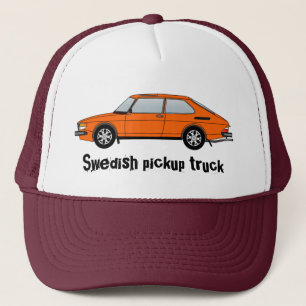 Casquette 99_orange, camion pick-up suédois